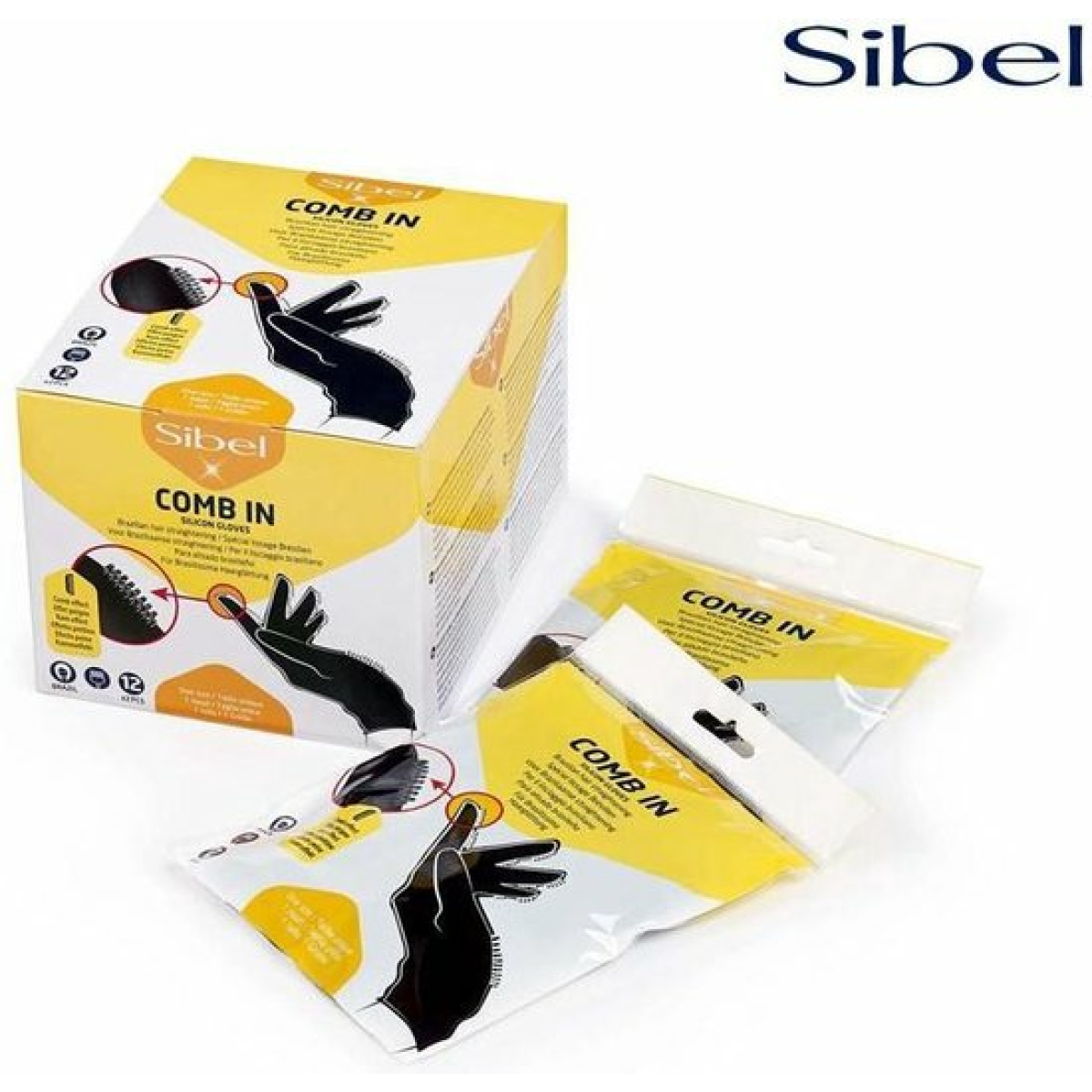 Slapen balans storting Sibel - Comb In Siliconen Handschoenen - Zwart - 1 Paar - Haarsalon  Producten